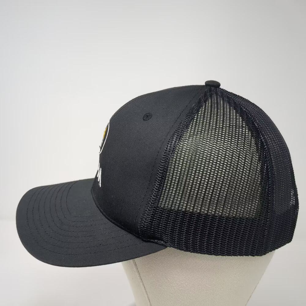 Richardson Trucker Hat Black White Snapback OS Embroidered Mesh 112 Adjustable - Picture 3 of 10